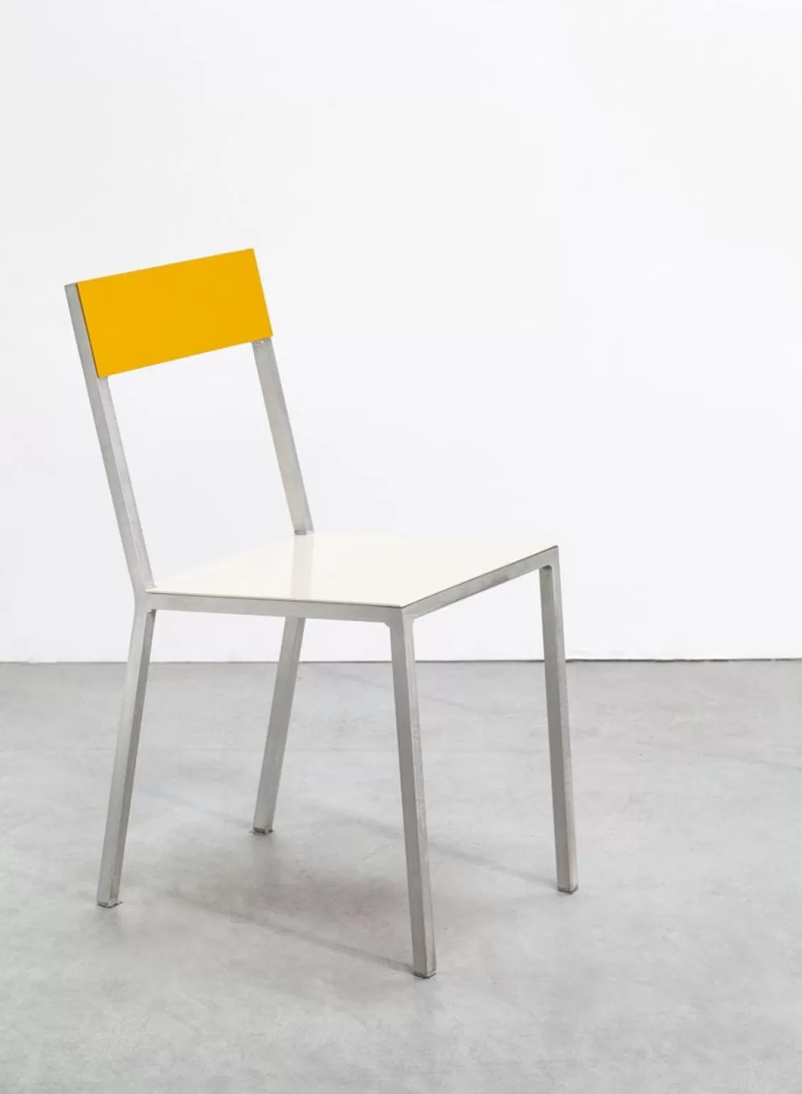 SUSAN BIJL Alu Chair, White Seat, Yellow Back - Muller Van Severen Clearance