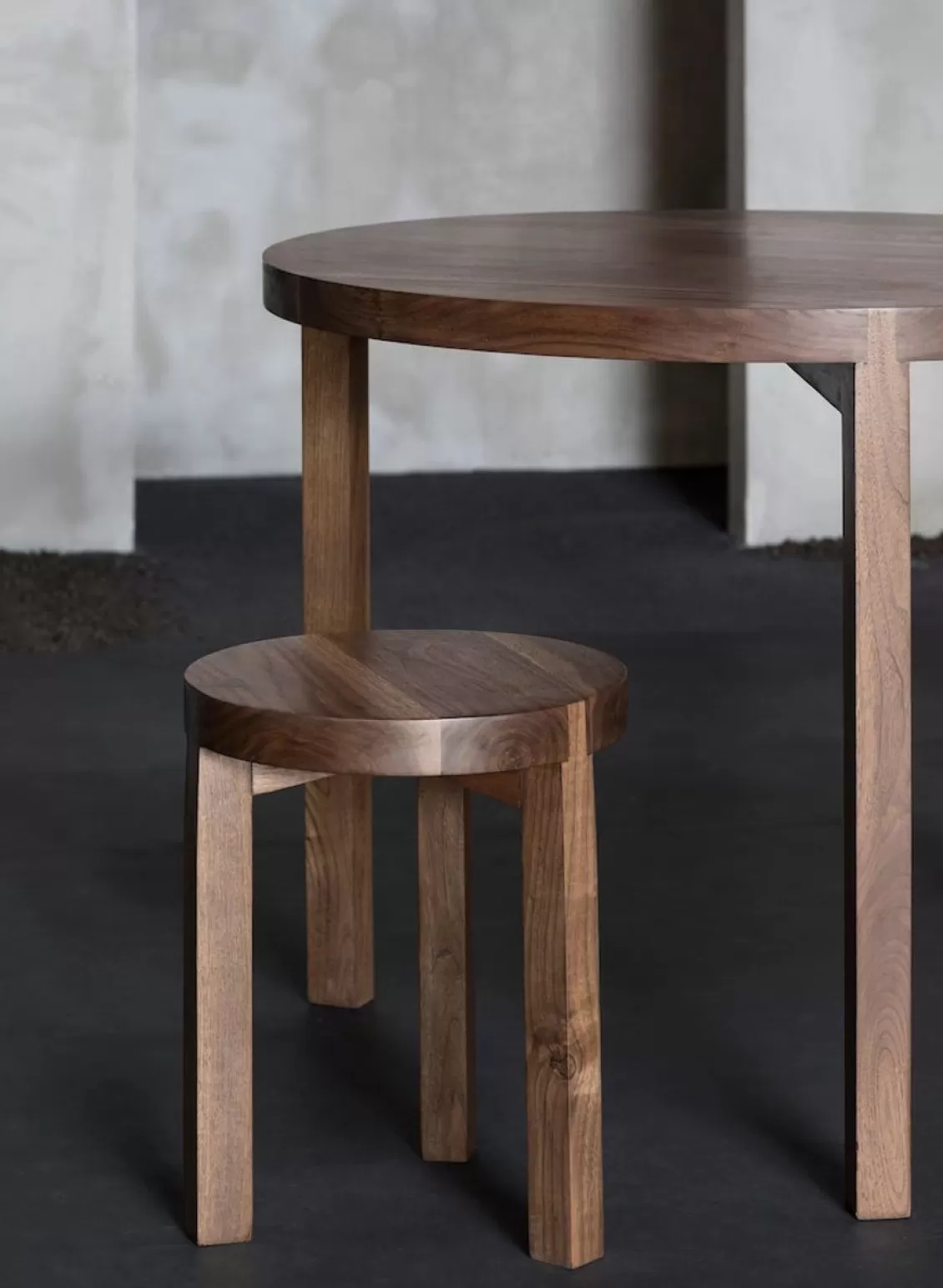 SUSAN BIJL Stool Walnut Solid - Atelier 365 Discount