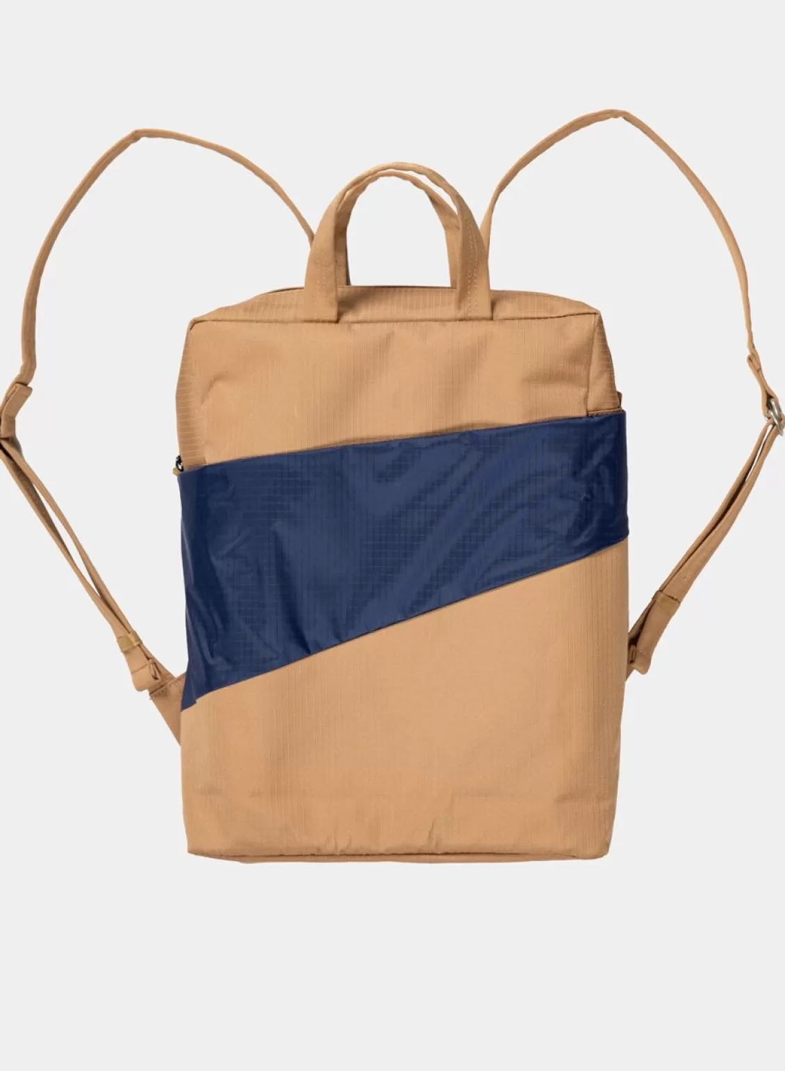 SUSAN BIJL The New Backpack Camel & Navy Cheap