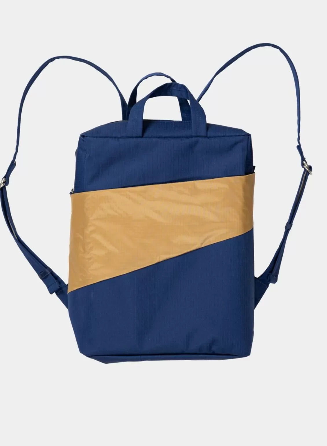 SUSAN BIJL The New Backpack Navy & Camel Flash Sale