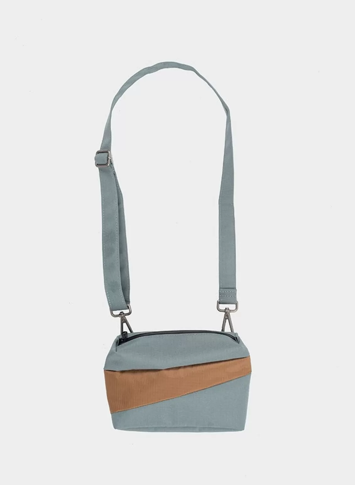 SUSAN BIJL The New Bum Bag Grey & Camel Small Clearance