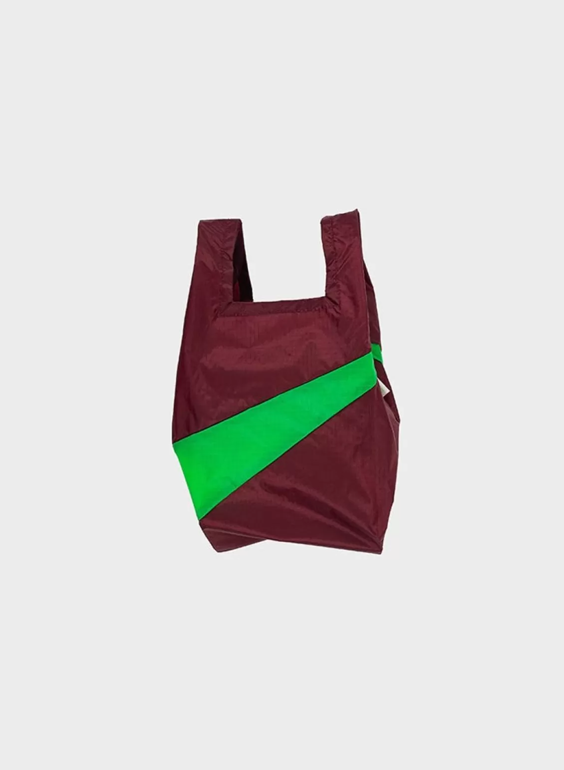 SUSAN BIJL The New Shopping Bag Burgundy & Greenscreen Small Online