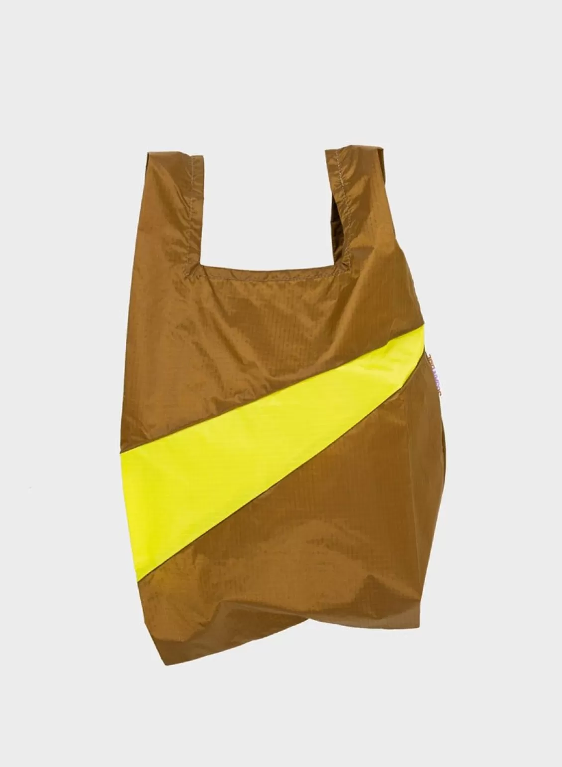 SUSAN BIJL The New Shopping Bag Make & Fluo Yellow Medium Discount