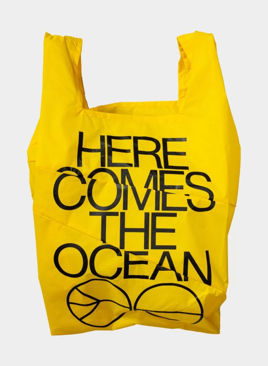 SUSAN BIJL The New Shopping Bag Ocean Tv Yellow Large Clearance