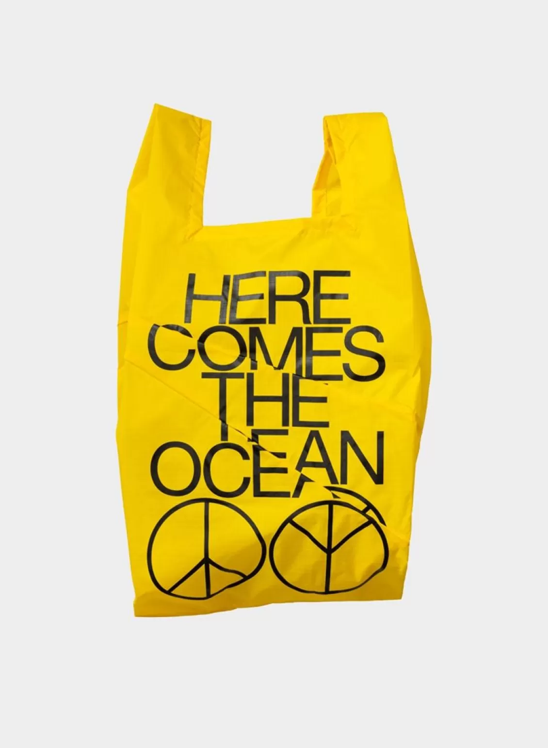 SUSAN BIJL The New Shopping Bag Ocean Tv Yellow Medium Best Sale