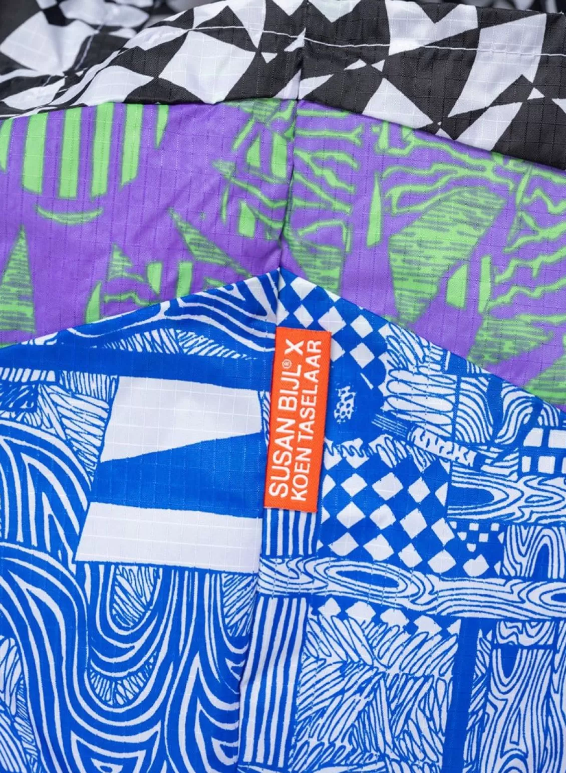 SUSAN BIJL The New Shopping Bag Terrazzo Taselaar Blue Large Store