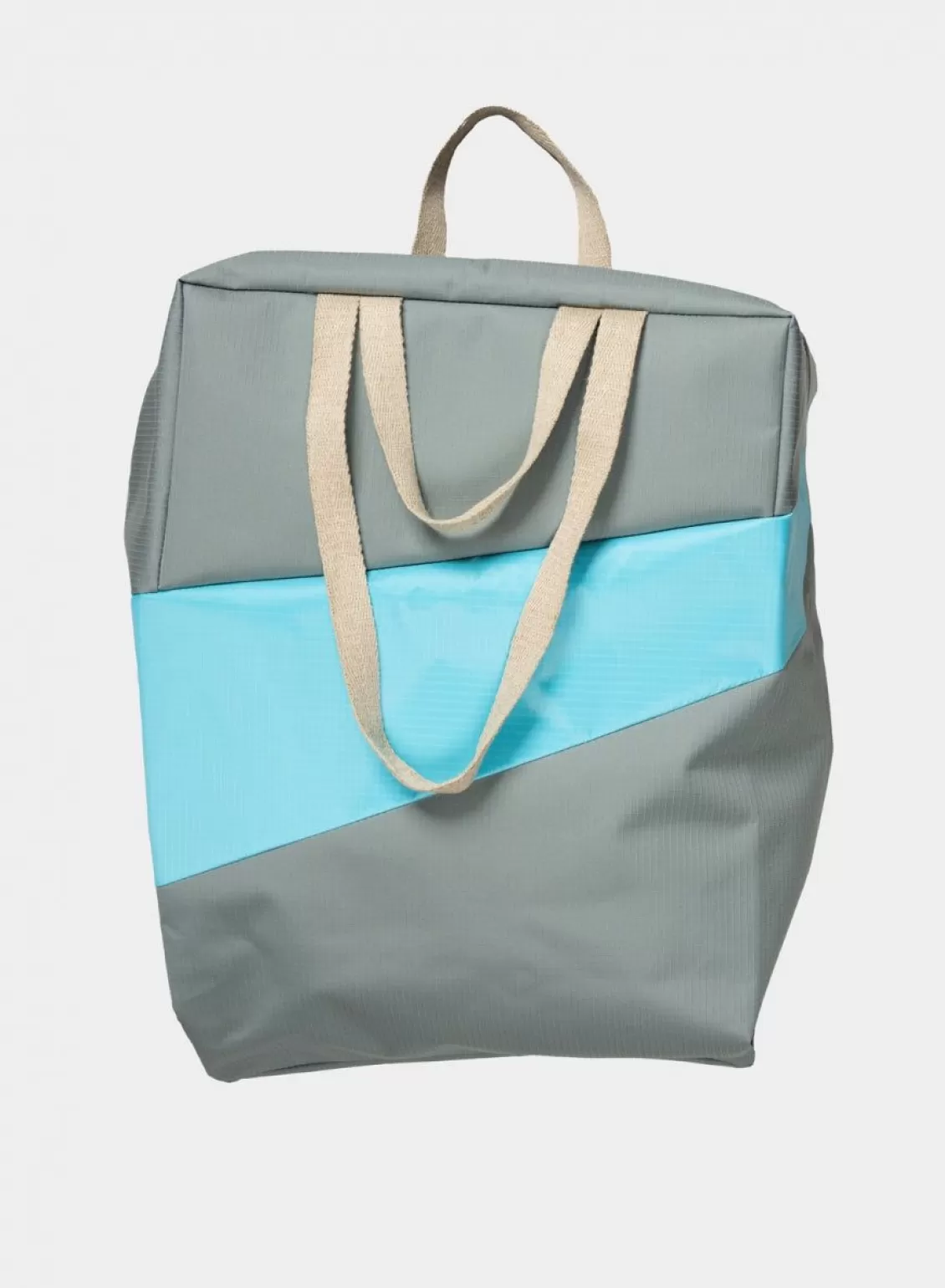 SUSAN BIJL The New Tote Bag Grey & Key Blue Large Store